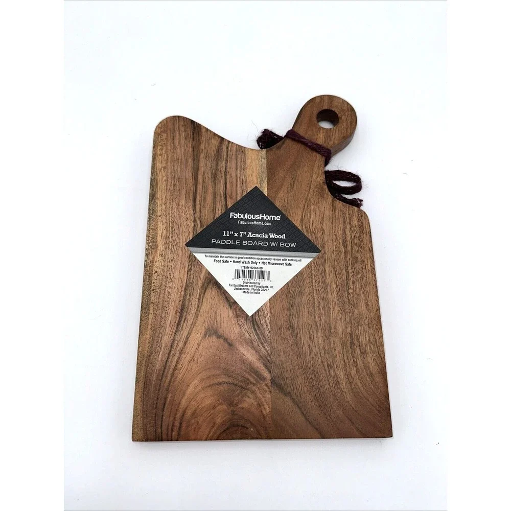 Fabulous Home Acacia Wood Paddle Board Baking Spirits Bright Decor‎ 11